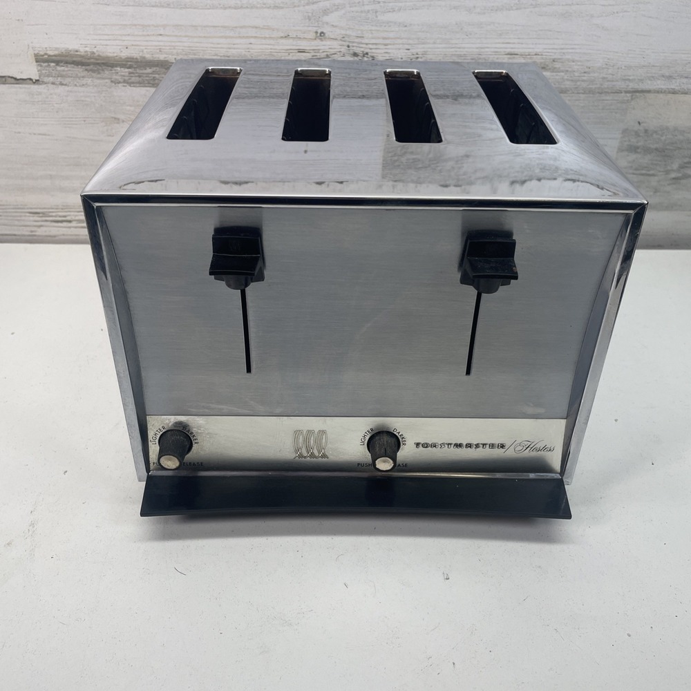 Vintage Toastmaster Hostess Toaster 4 Slice Automatic Model D111 1960s Working
